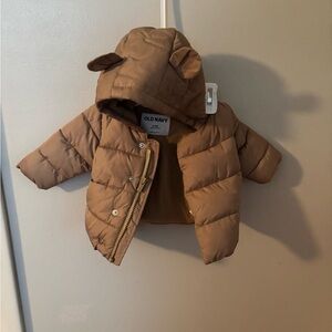 Old Navy Tan Baby Puffer Jacket